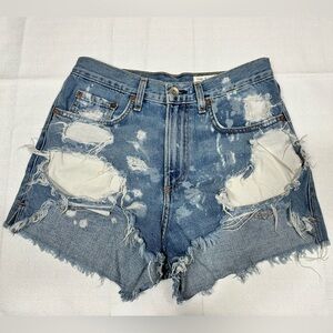 Rag & Bone Super Distressed Jean Shorts